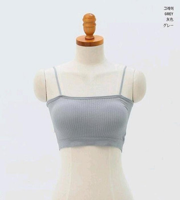 Vinbila Women Cami Bra Lightly Padded Bra(Grey)