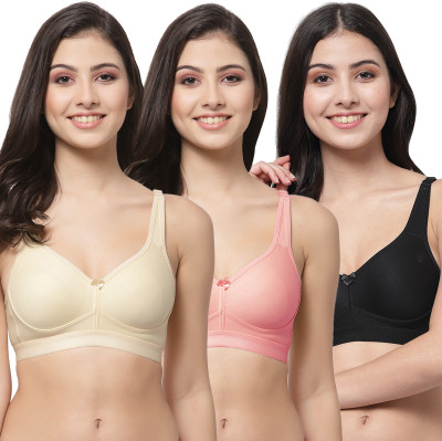 COLLEGE GIRL CG1215 Women Minimizer Lightly Padded Bra(Beige, Pink, Black)