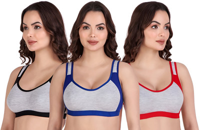 ASHMIRAS Women Sports Non Padded Bra(Multicolor)