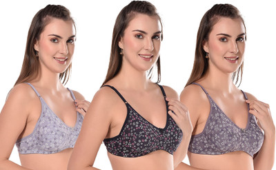 DreamBe Women Full Coverage Non Padded Everyday Bra Women Everyday Non Padded Bra(Multicolor)