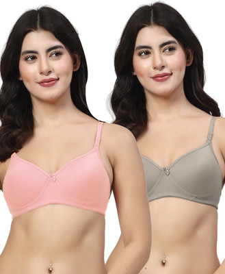 LILY maofcigam Women Everyday Heavily Padded Bra(Pink, Grey)