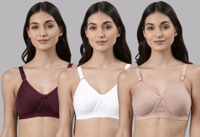 Dollar Missy Wire-Free Crossover Support Everyday Women Everyday Non Padded Bra(Multicolor)