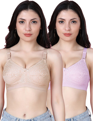 Shyam Sons FLAIR Dipali Women Minimizer Non Padded Bra(Orange, Purple)