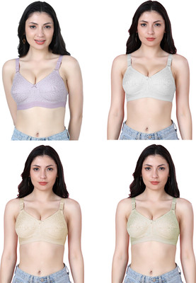 Shyam Sons FLAIR Women Minimizer Non Padded Bra(Purple, White, Brown, Yellow)