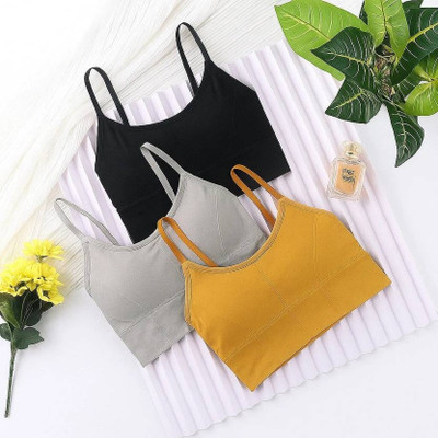 swenson Women Everyday Lightly Padded Bra(Yellow, Grey, Black)