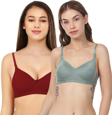 Thread sutra Everday T-Shirt Bra Women T-Shirt Lightly Padded Bra(Multicolor)