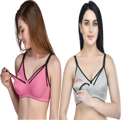 FASALVI Maternity Wear Women Maternity/Nursing Non Padded Bra(Multicolor)