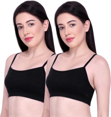 INKURV LISA Women Training/Beginners Non Padded Bra(Black)