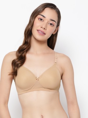 Clovia Women T-Shirt Lightly Padded Bra(Beige)