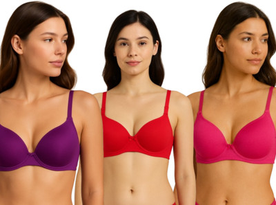 HERBLOURE NIXIE 3C Women Push-up Heavily Padded Bra(Multicolor)