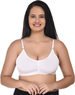 BRISTOL ENTERPRISES Women’s Sports Bra – Supportive, Stretchable & Breathable Activewear for Workout Women Sports Non Padded Bra(White)
