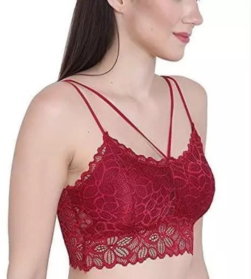 Queens Desire Women Full Coverage Lightly Padded Bra(Red)