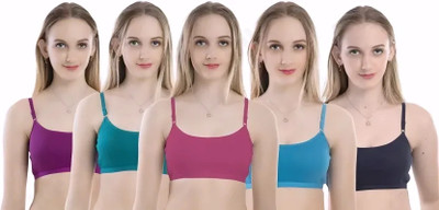 Restore Fashion 057 Women Full Coverage Lightly Padded Bra(Purple, Dark Green, Dark Blue, Pink, Black)