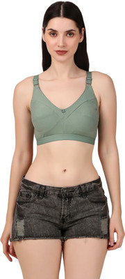 HLNLLP ZEENAT BRA Women Full Coverage Non Padded Bra(Light Green)