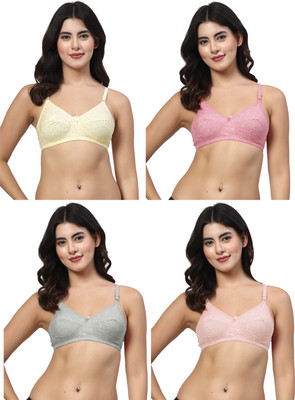 LILY imhsar Women Everyday Non Padded Bra(Yellow, Pink, Grey)