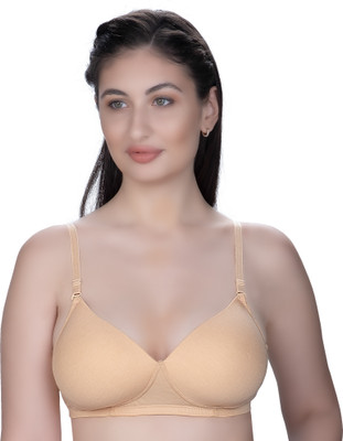 Trylo Women Full Coverage Lightly Padded Bra(Beige)