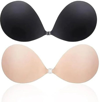 Red-Rubby Strapless Adhesive Bra, Backless Push-Up Silicone Bra Women Push-up Lightly Padded Bra(Multicolor)