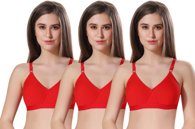 Fabme Women Everyday Non Padded Bra(Red)
