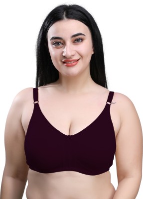 Maroon Women Minimizer Non Padded Bra(Purple)