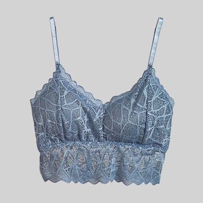 Styledose Women Bralette Lightly Padded Bra(Blue)