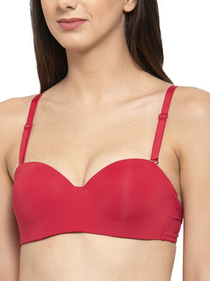 FANDOM 4U Women’s Underwired Push-Up Bra Women Push-up Lightly Padded Bra(Maroon)