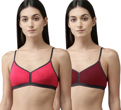 Beach Curve A-Veni Bra Women Minimizer Non Padded Bra(Red, Maroon)