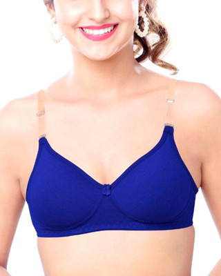 Brida Ladies Innerwear TULIPS Women T-Shirt Lightly Padded Bra(Blue)