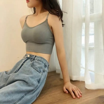 Pearl Fashion Casual Solid Women Grey Top
