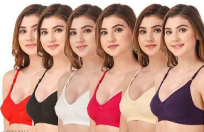 PIYURZ Women Full Coverage Non Padded Bra(Multicolor)