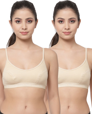 COLLEGE GIRL SB08 Women Sports Non Padded Bra(Beige)