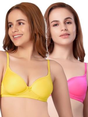 DAISY DEE NKWI Women Everyday Lightly Padded Bra(Pink, Yellow)