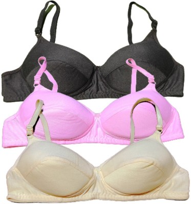 KGN RETINA BRA Women Push-up Lightly Padded Bra(Black, Pink, Beige)