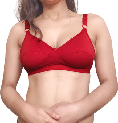 Great Shine Women T-Shirt Non Padded Bra(Red)