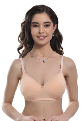 Dulcinea Women T-Shirt Lightly Padded Bra(Beige)