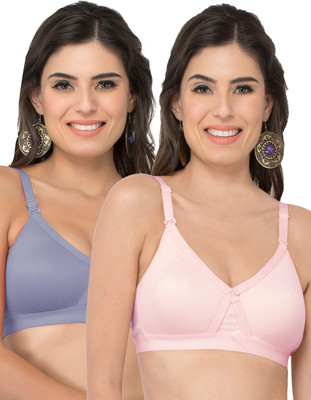COLLEGE GIRL CG1304 Women Minimizer Lightly Padded Bra(Pink, Grey)