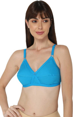 Minahil Textiles Women Push-up Non Padded Bra(Blue)