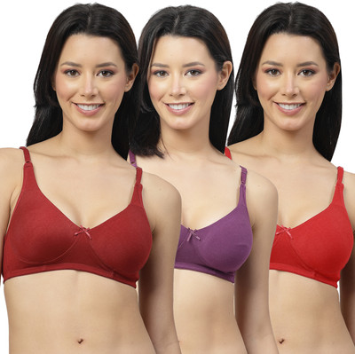 Shyam Sons FLAIR Double Layered 0636 Women T-Shirt Non Padded Bra(Multicolor)