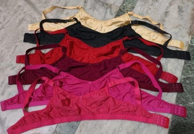 Imran Pack of 6 nonpaded bra cotton blend Women Everyday Non Padded Bra(Multicolor)