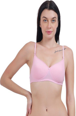 MARTH Women Everyday Lightly Padded Bra(Pink)
