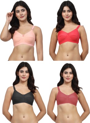 LILY C703 Women Minimizer Non Padded Bra(Pink, Red, Maroon, Black)