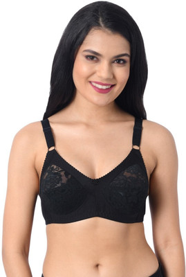 HouseOfCommon Women Full Coverage Non Padded Bra(Black)
