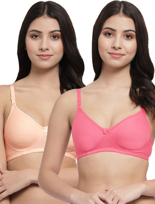 Docare Women T-Shirt Lightly Padded Bra(Pink, Orange)