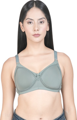 LacyLuxe Seamless Padded Bra Women Full Coverage Lightly Padded Bra(Green)
