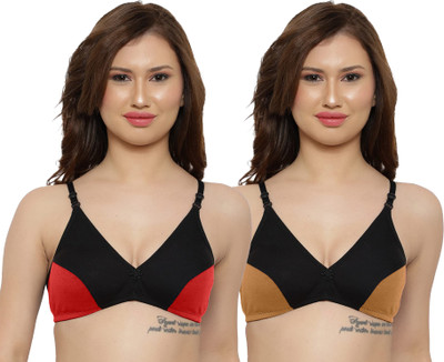 Beach Curve Vaish Bra Women Minimizer Non Padded Bra(Red, Orange)