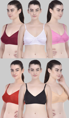 Lady One Women Full Coverage Non Padded Bra(Red, White, Pink, Maroon, Gold, Black)