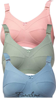 Funahme Women Full Coverage Non Padded Bra(Multicolor)