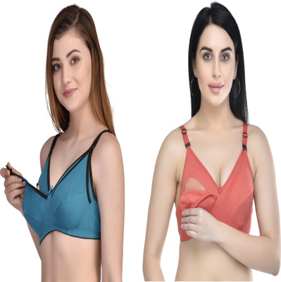 AVLVI CARE Maternity Wear Women Maternity/Nursing Non Padded Bra(Multicolor)