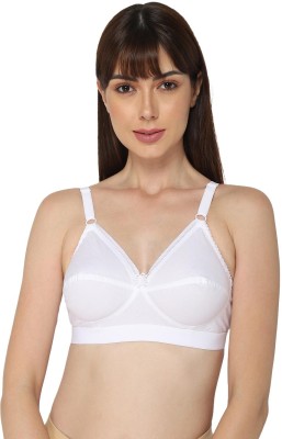 NAIDUHALL Naidu Hall Saree Bra - Feather Touch Women Full Coverage Non Padded Bra(White)