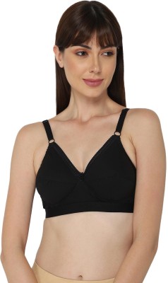 NAIDUHALL Naidu Hall Saree Bra - Feather Touch Women Full Coverage Non Padded Bra(Black)