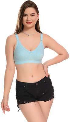 Don't Shy Don't Shy Women's Nonpadded Nonwired Fullcoverage Everyday Bra- Manya Pack of 1 Women Full Coverage Non Padded Bra(Light Blue)